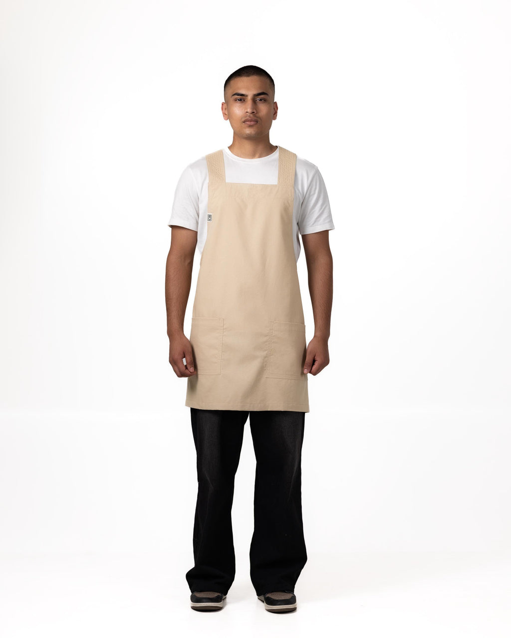 Oatmeal Linen Crossback Chore Apron
