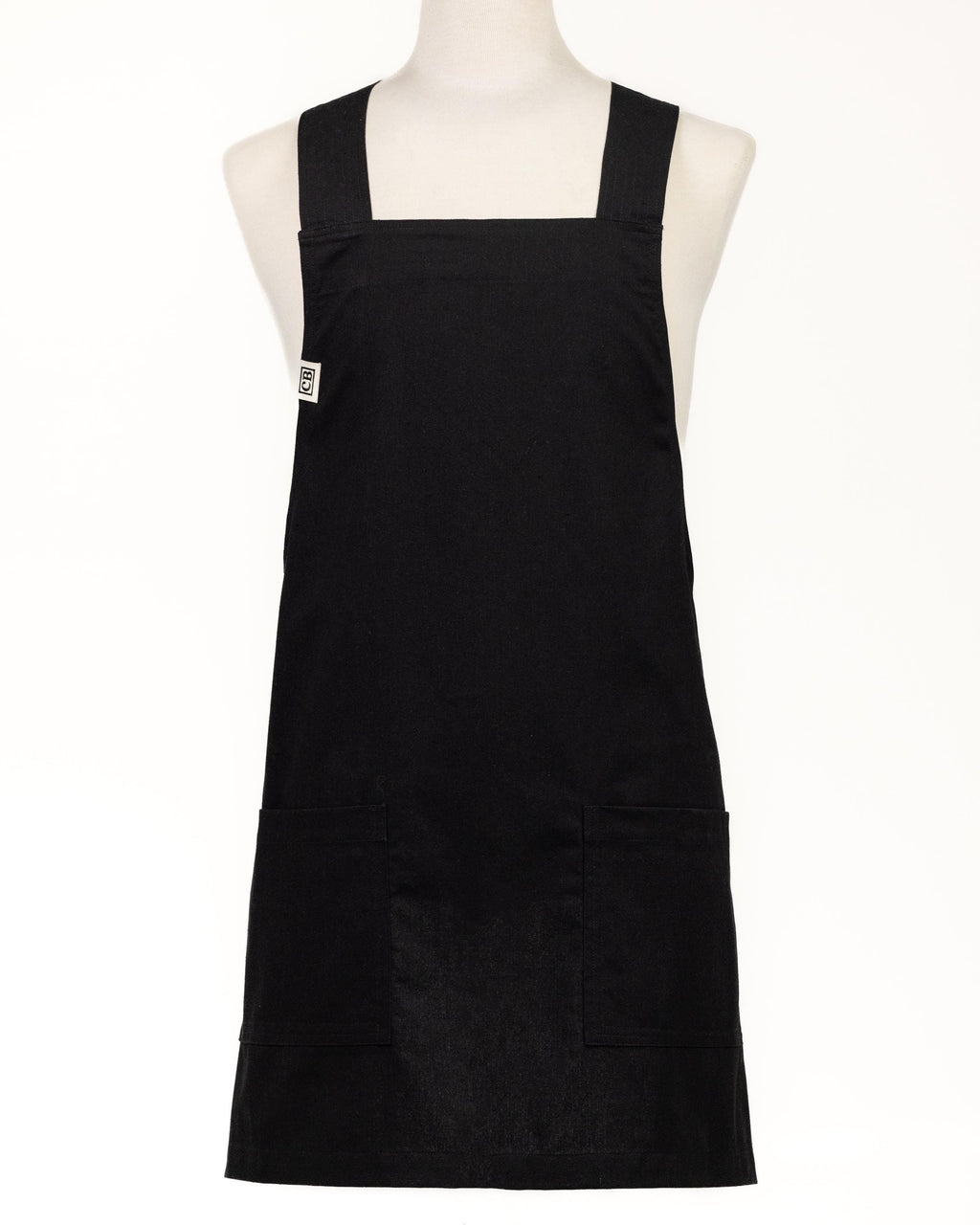 Black Linen Crossback Chore Apron