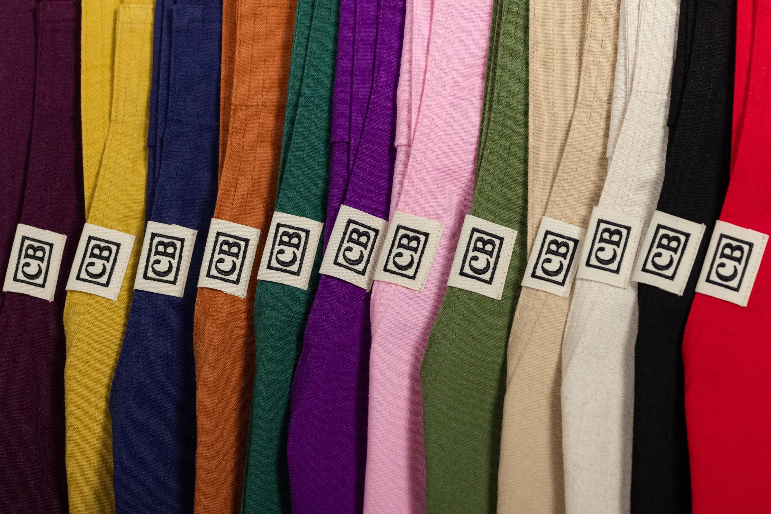 Purple Linen Crossback Chore Apron