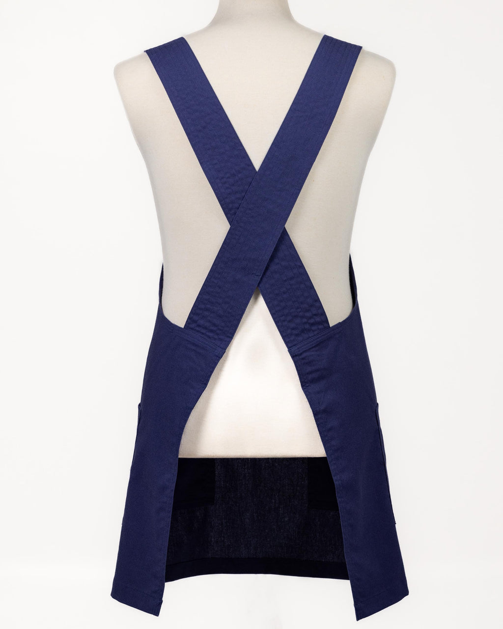 Navy Linen Crossback Chore Apron