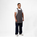 Gray Linen Crossback Chore Apron