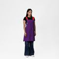 Purple & Red Linen Crossback Chore Apron