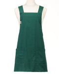 Green Linen Crossback Chore Apron
