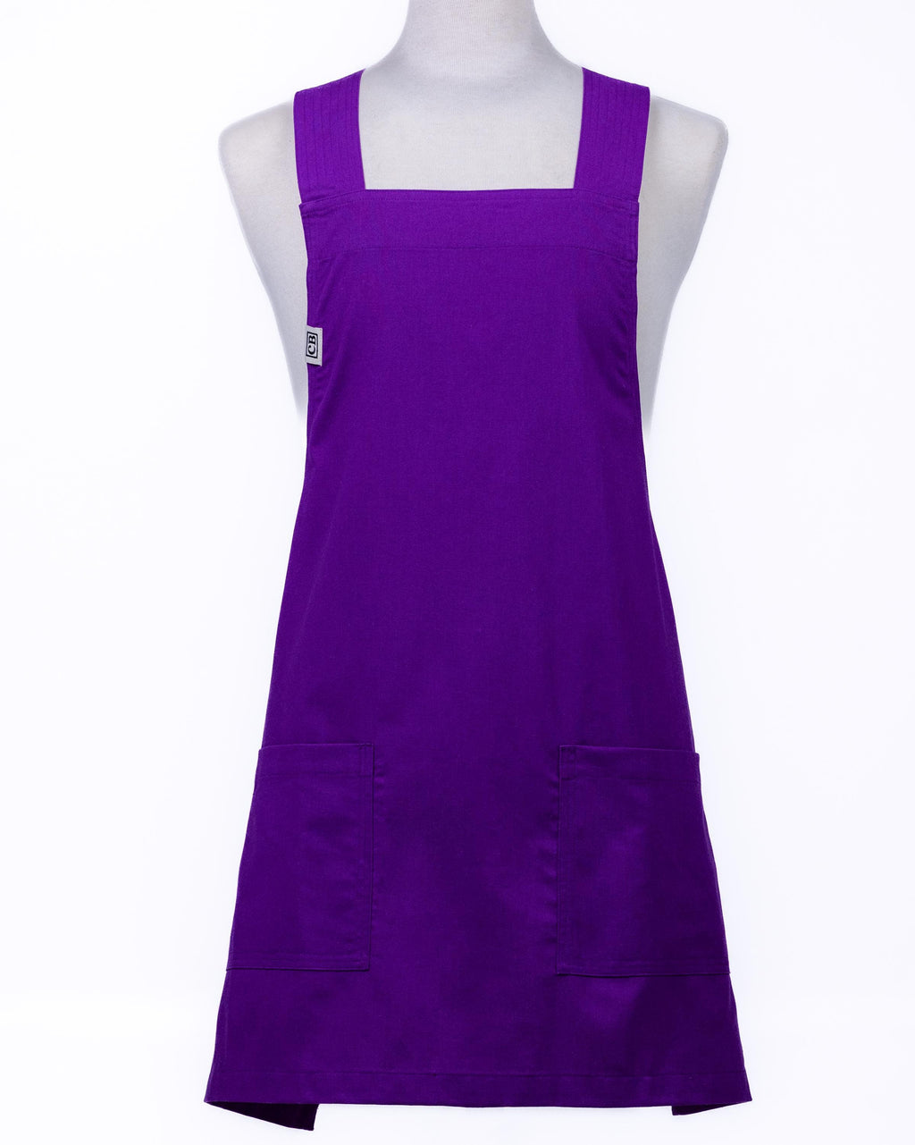 Purple Linen Crossback Chore Apron