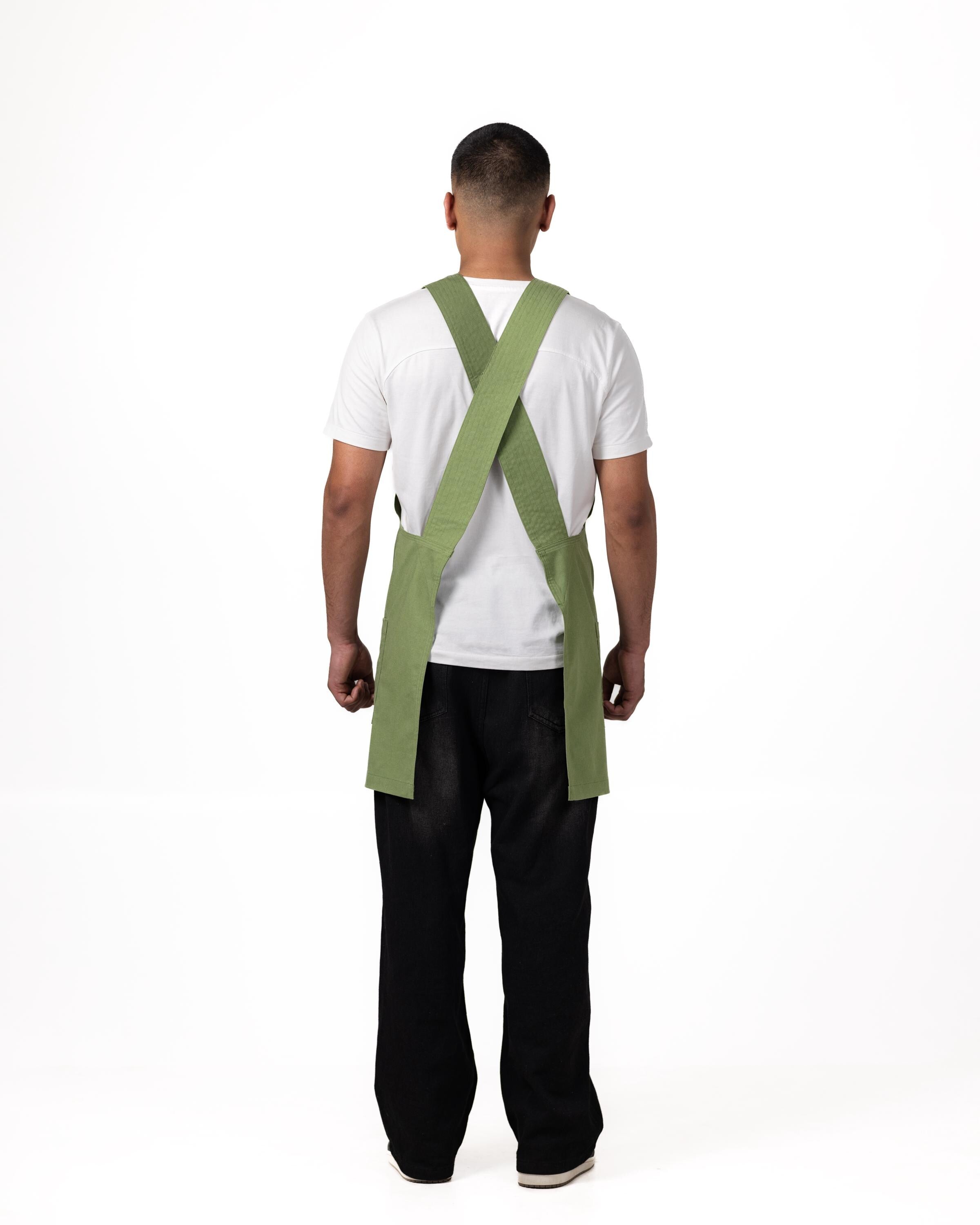 Sage Crossback Chore Apron