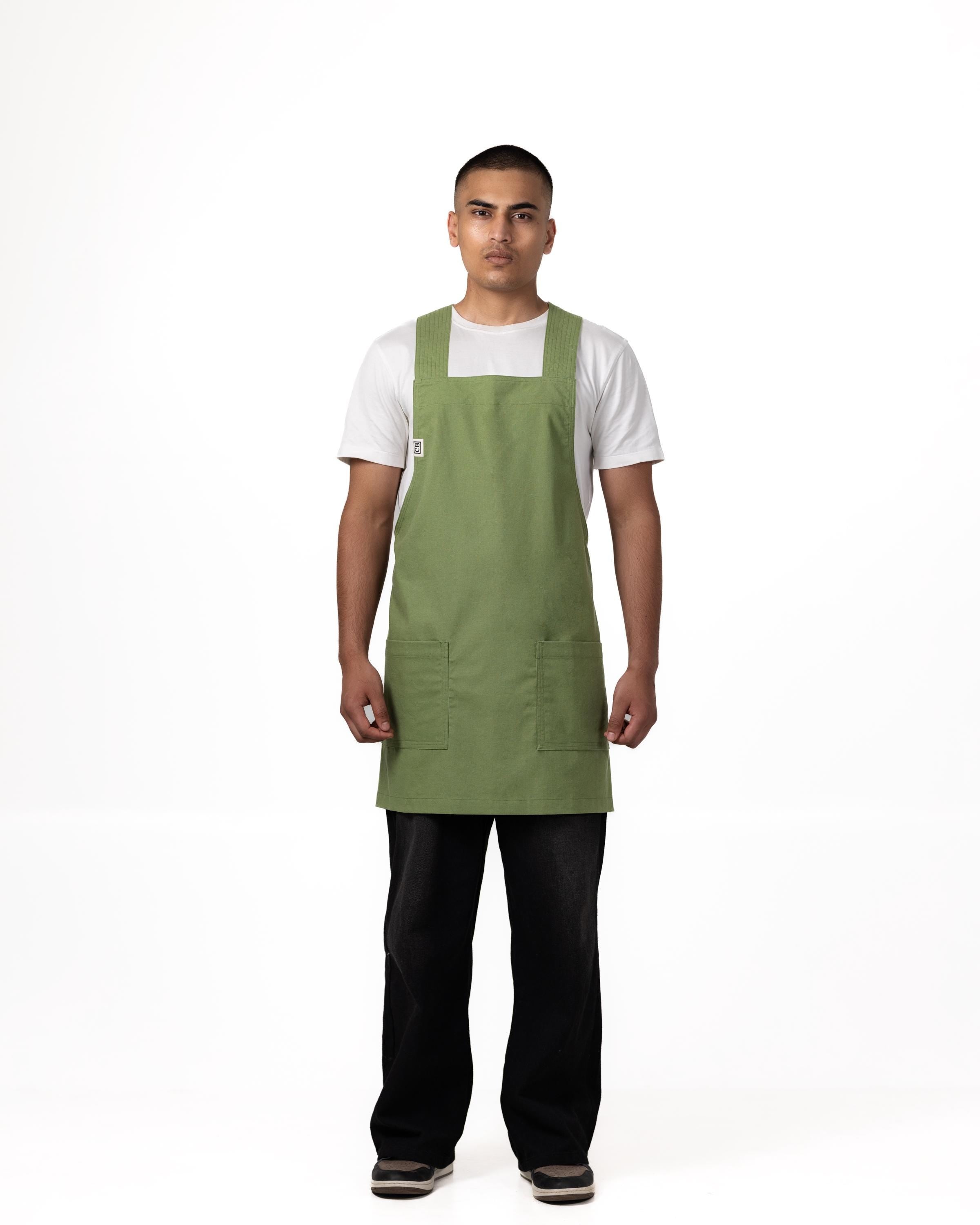 Sage Crossback Chore Apron