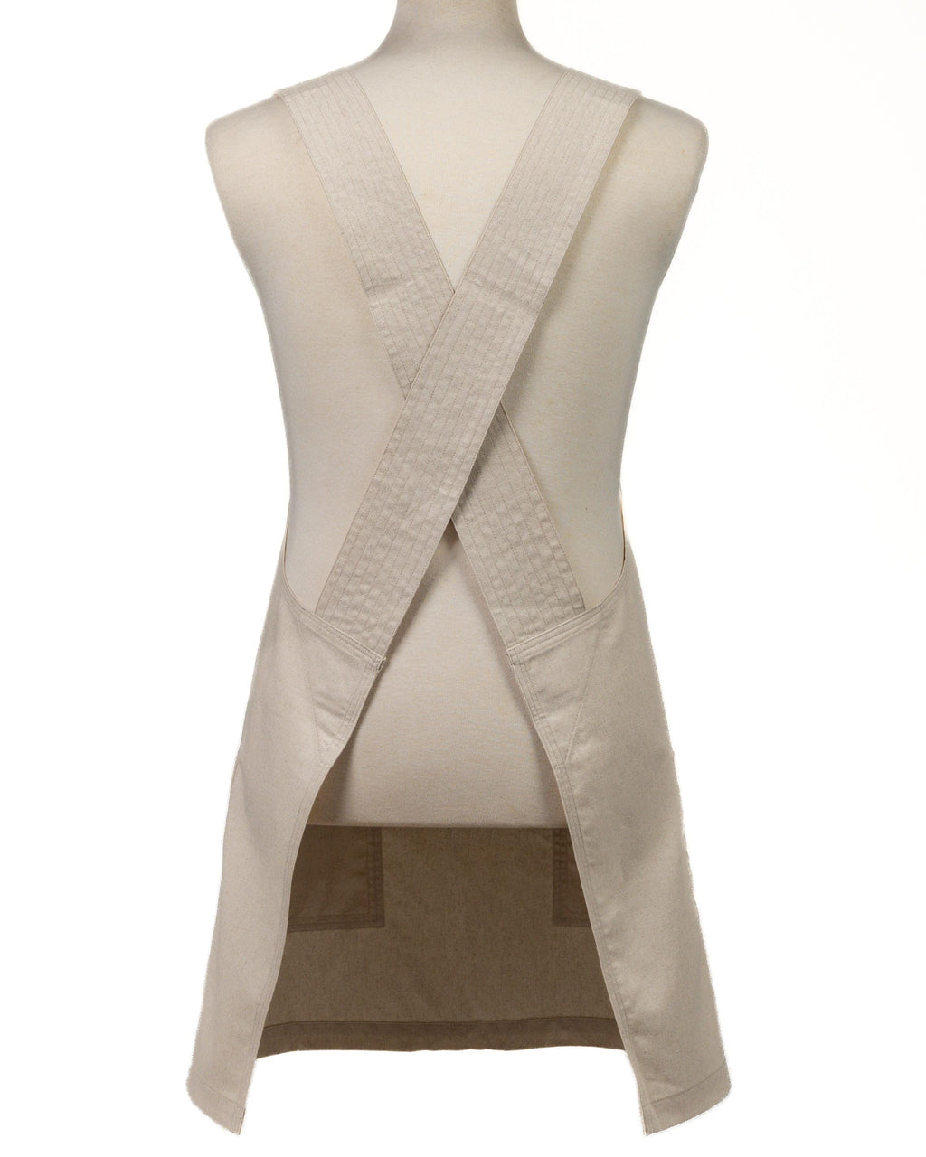 Cream Linen Crossback Chore Apron
