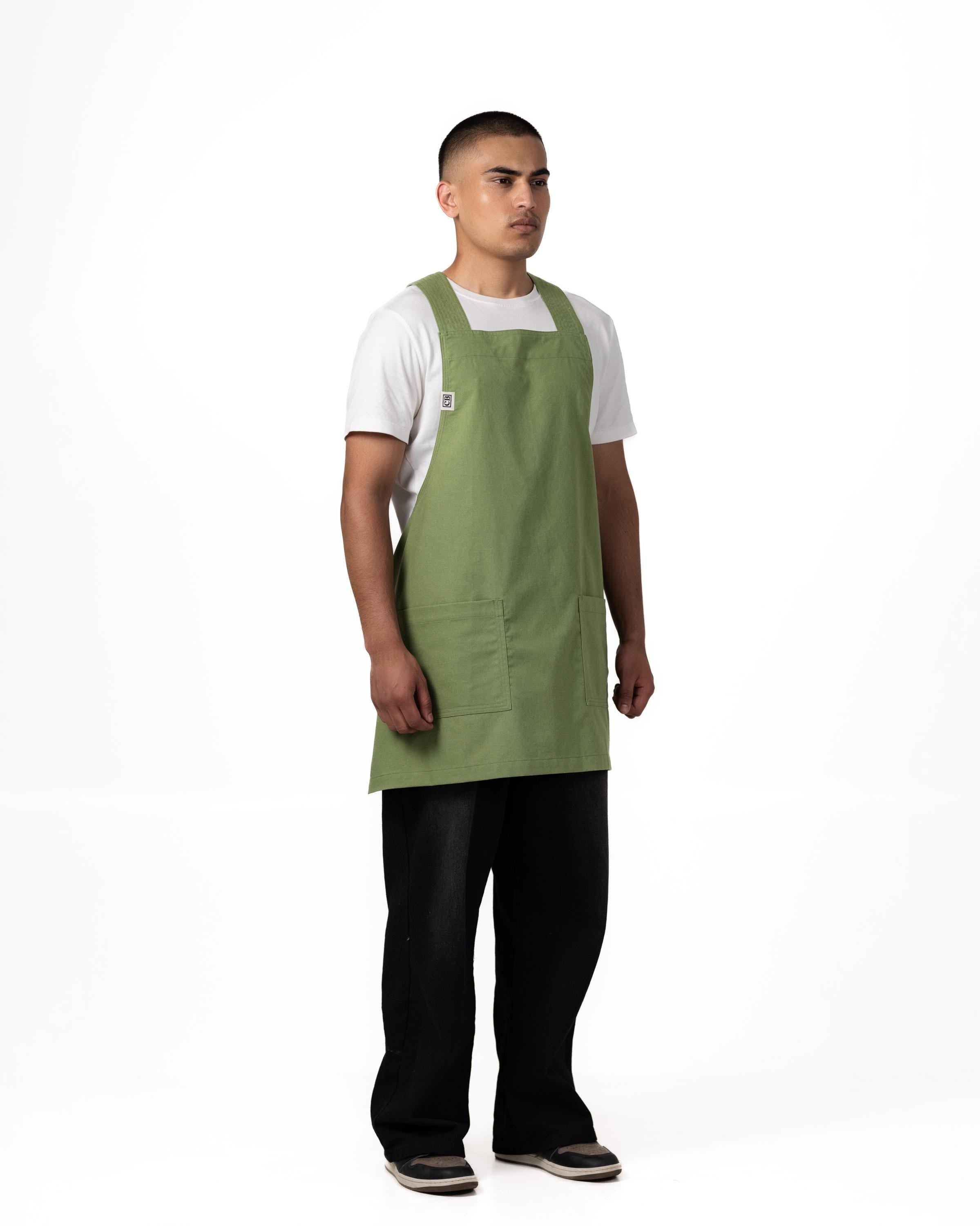 Sage Crossback Chore Apron