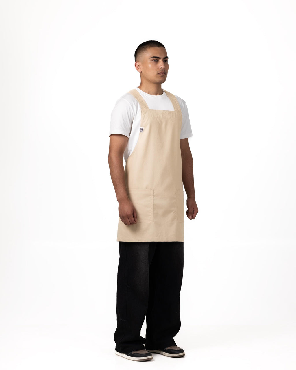 Oatmeal Linen Crossback Chore Apron