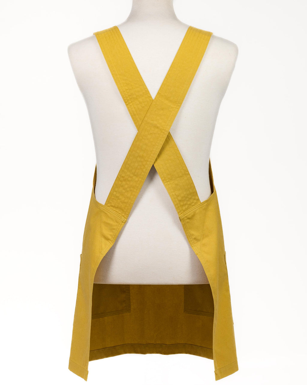 Mustard Linen Crossback Chore Apron